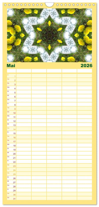 Blütenzauber im KALEIDOSKOP Familienplaner (CALVENDO Familienplaner 2026)