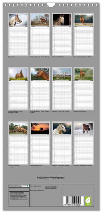 Faszination Westernpferde (CALVENDO Familienplaner 2026)