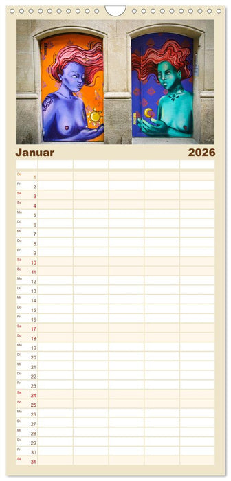 Graffiti: Die Kunst der Straße (CALVENDO Familienplaner 2026)