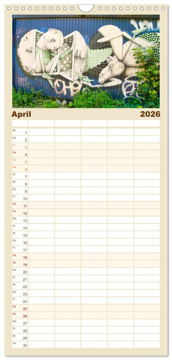 Graffiti: Die Kunst der Straße (CALVENDO Familienplaner 2026)