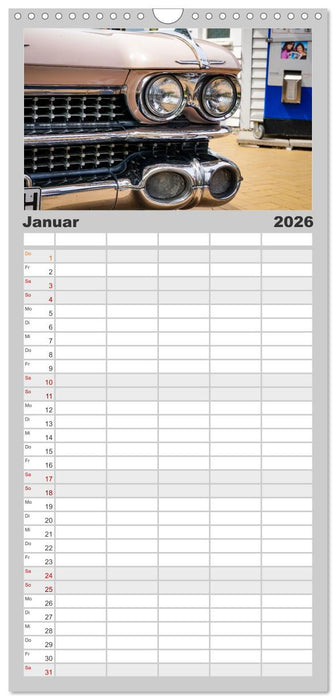 Oldtimer: detailverliebt (CALVENDO Familienplaner 2026)