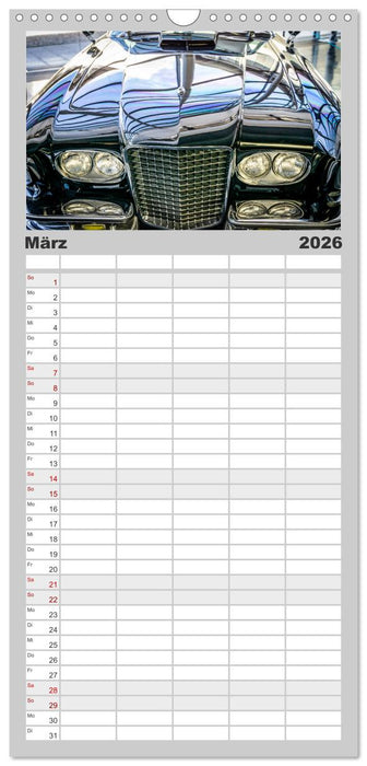 Oldtimer: detailverliebt (CALVENDO Familienplaner 2026)