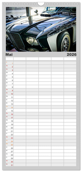 Oldtimer: detailverliebt (CALVENDO Familienplaner 2026)