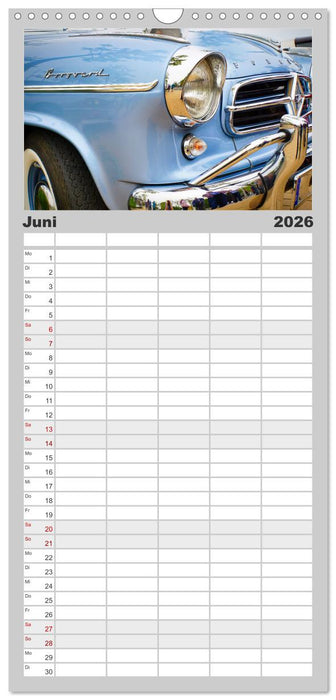 Oldtimer: detailverliebt (CALVENDO Familienplaner 2026)