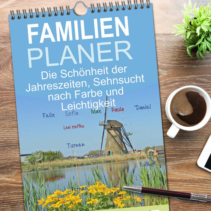 Die Schönheit der Jahreszeiten, Sehnsucht nach Farbe und Leichtigkeit (CALVENDO Familienplaner 2026)
