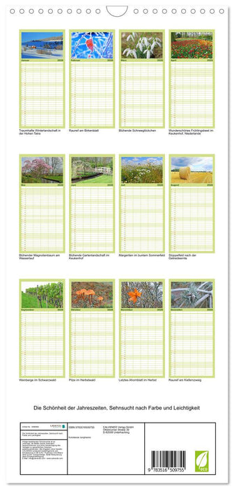 Die Schönheit der Jahreszeiten, Sehnsucht nach Farbe und Leichtigkeit (CALVENDO Familienplaner 2026)