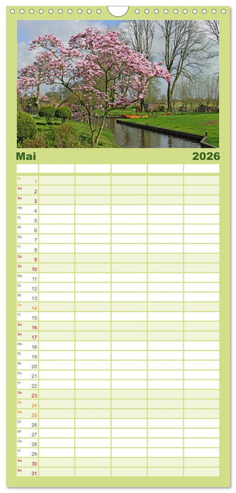 Die Schönheit der Jahreszeiten, Sehnsucht nach Farbe und Leichtigkeit (CALVENDO Familienplaner 2026)