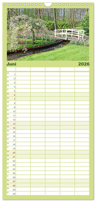 Die Schönheit der Jahreszeiten, Sehnsucht nach Farbe und Leichtigkeit (CALVENDO Familienplaner 2026)