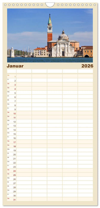 Venedig - Stadt im Meer (CALVENDO Familienplaner 2026)