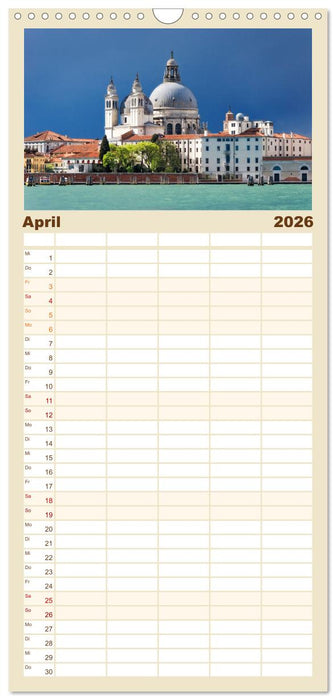 Venedig - Stadt im Meer (CALVENDO Familienplaner 2026)