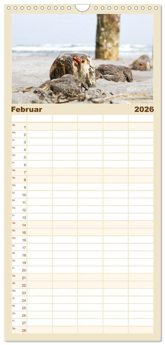 Urlaubsparadies Insel Rügen (CALVENDO Familienplaner 2026)