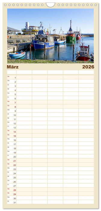 Urlaubsparadies Insel Rügen (CALVENDO Familienplaner 2026)