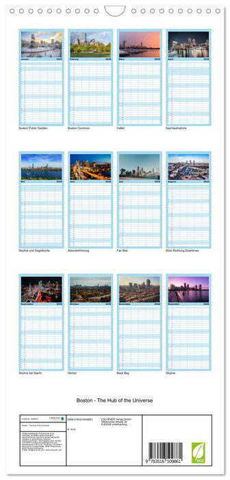 Boston - The Hub of the Universe (CALVENDO Familienplaner 2026)