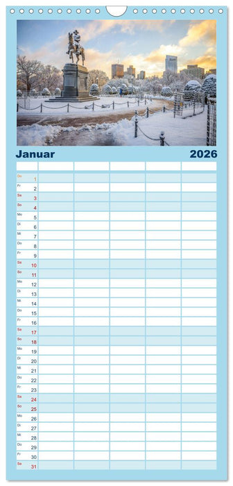 Boston - The Hub of the Universe (CALVENDO Familienplaner 2026)