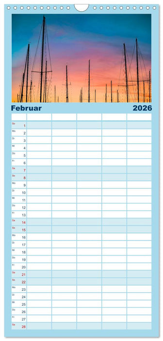 Segeln - Kurs aufs offene Meer. (CALVENDO Familienplaner 2026)