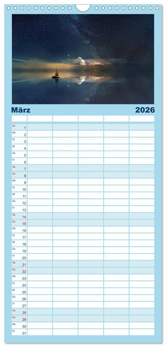 Segeln - Kurs aufs offene Meer. (CALVENDO Familienplaner 2026)