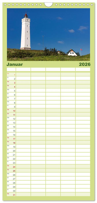 Jütland. Zwischen Ringkøbing und Ribe (CALVENDO Familienplaner 2026)