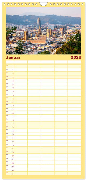 Barcelona - Die wunderschöne Hauptstadt Kataloniens. (CALVENDO Familienplaner 2026)