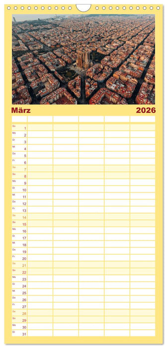 Barcelona - Die wunderschöne Hauptstadt Kataloniens. (CALVENDO Familienplaner 2026)