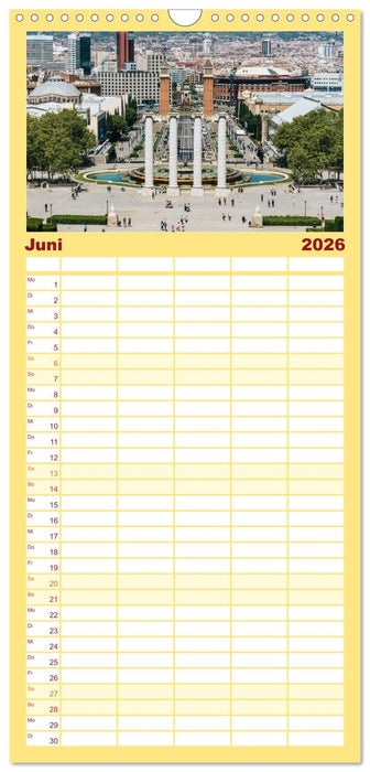 Barcelona - Die wunderschöne Hauptstadt Kataloniens. (CALVENDO Familienplaner 2026)