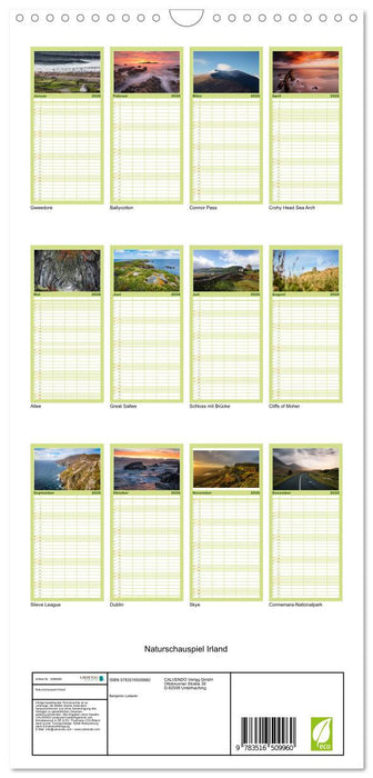 Naturschauspiel Irland (CALVENDO Familienplaner 2026)
