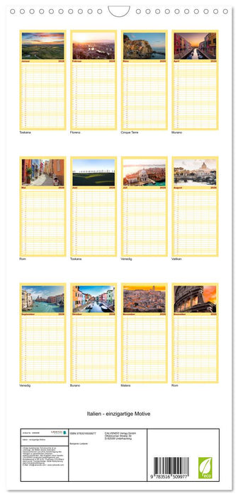 Italien - einzigartige Motive (CALVENDO Familienplaner 2026)