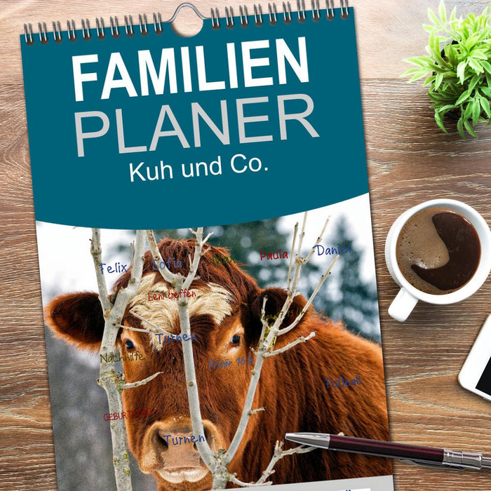 Kuh und Co. (CALVENDO Familienplaner 2026)