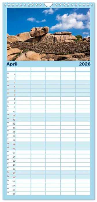 Unterwegs in der Bretagne (CALVENDO Familienplaner 2026)