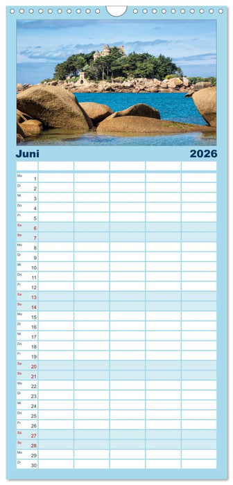 Unterwegs in der Bretagne (CALVENDO Familienplaner 2026)