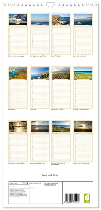 Meer und Küste (CALVENDO Familienplaner 2026)