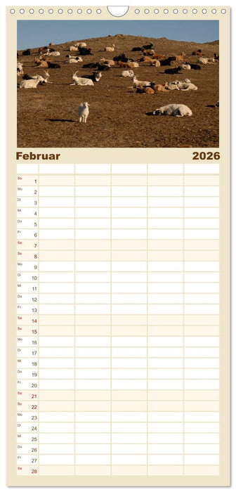 Wüste Gobi (CALVENDO Familienplaner 2026)