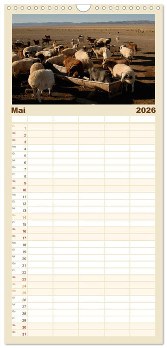 Wüste Gobi (CALVENDO Familienplaner 2026)