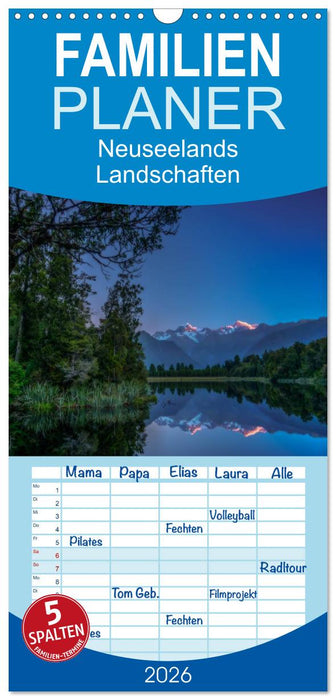 Neuseelands Landschaften (CALVENDO Familienplaner 2026)