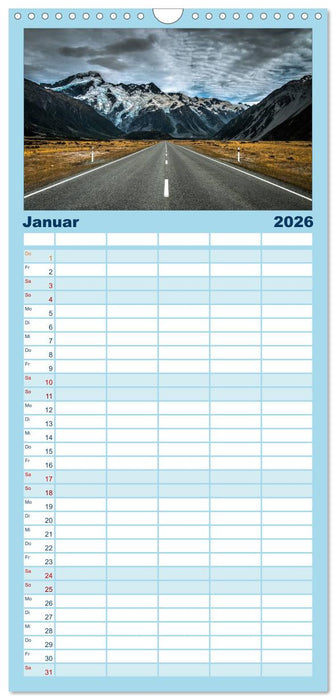 Neuseelands Landschaften (CALVENDO Familienplaner 2026)