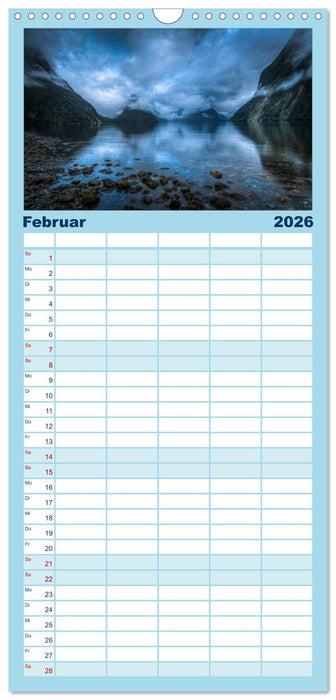 Neuseelands Landschaften (CALVENDO Familienplaner 2026)