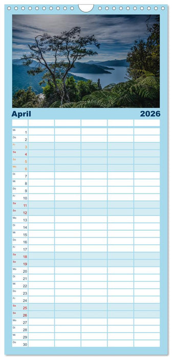 Neuseelands Landschaften (CALVENDO Familienplaner 2026)