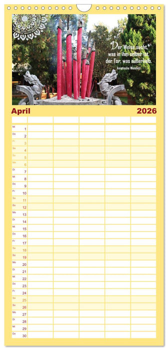 Spirituelles aus Asien - Weisheiten 2026 (CALVENDO Familienplaner 2026)