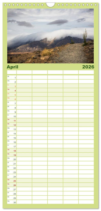 Traumhafte Wege - Unterwegs auf Neuseelands Südinsel (CALVENDO Familienplaner 2026)