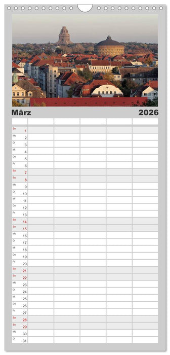 Reise durch Leipzig (CALVENDO Familienplaner 2026)