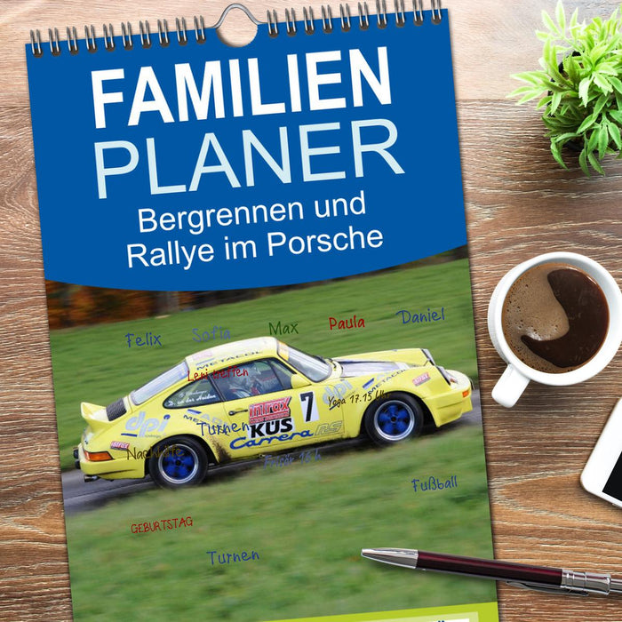 Bergrennen und Rallye im Porsche (CALVENDO Familienplaner 2026)