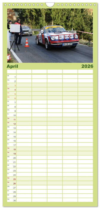 Bergrennen und Rallye im Porsche (CALVENDO Familienplaner 2026)