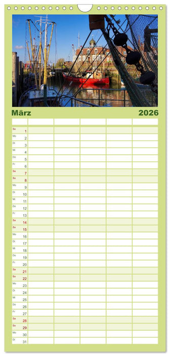 Neuharlingersiel - Ostfrieslands schönstes Hafenstädtchen (CALVENDO Familienplaner 2026)