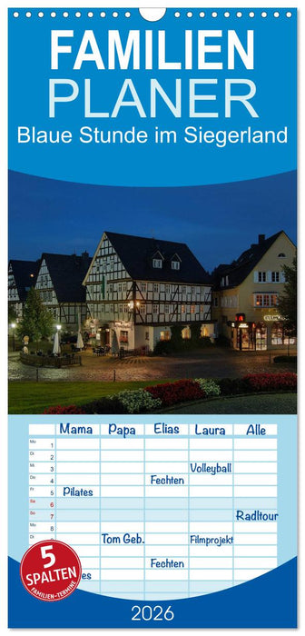 Blaue Stunde im Siegerland (CALVENDO Familienplaner 2026)