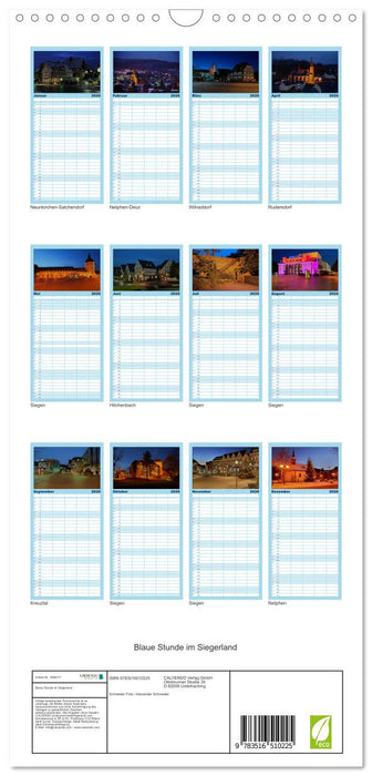 Blaue Stunde im Siegerland (CALVENDO Familienplaner 2026)