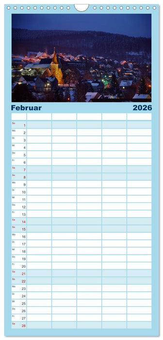 Blaue Stunde im Siegerland (CALVENDO Familienplaner 2026)