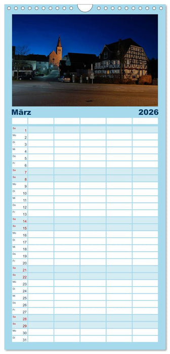 Blaue Stunde im Siegerland (CALVENDO Familienplaner 2026)