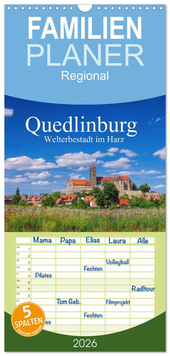Quedlinburg - Welterbestadt im Harz (CALVENDO Familienplaner 2026)
