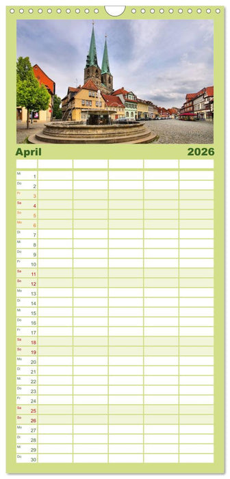 Quedlinburg - Welterbestadt im Harz (CALVENDO Familienplaner 2026)