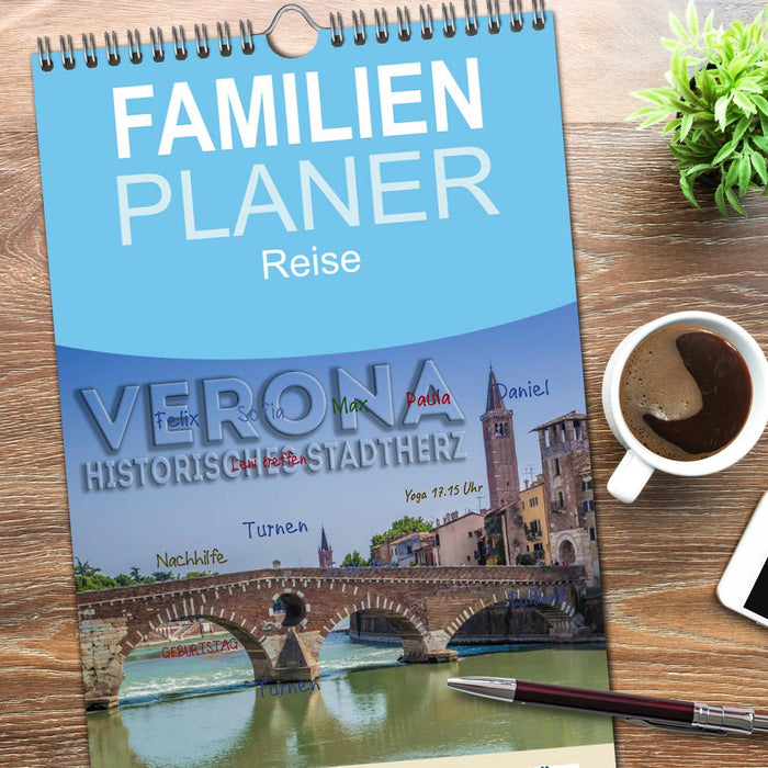 VERONA Historisches Stadtherz (CALVENDO Familienplaner 2026)
