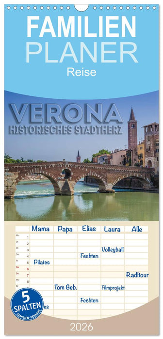 VERONA Historisches Stadtherz (CALVENDO Familienplaner 2026)
